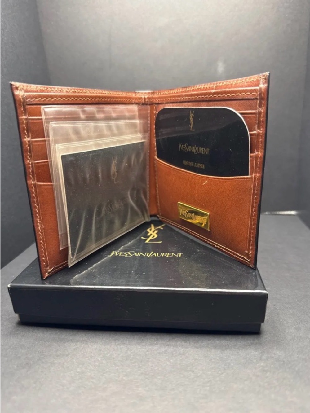 Yves Saint Laurent Leather Bi- Fold Wallet
